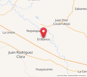 Map of El Blanco, Veracruz