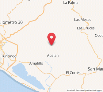Map of El Cantón, Guerrero