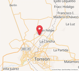 Map of El Castillo, Durango