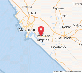 Map of El Castillo, Sinaloa