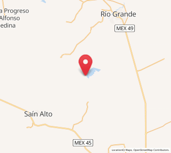 Map of El Cazadero, Zacatecas