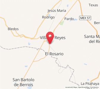 Map of El Centenario, San Luis Potosí