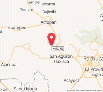 Map of El Chamizal, Hidalgo