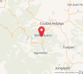 Map of El Chaparro, Michoacán