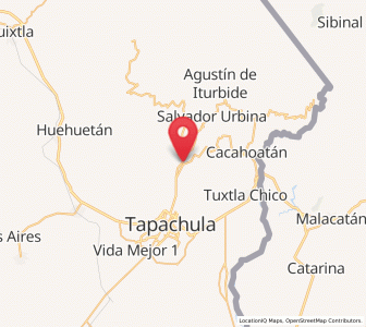 Map of El Chaparrón, Chiapas