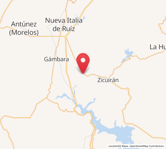 Map of El Chauz, Michoacán