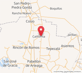 Map of El Chayote, Aguascalientes