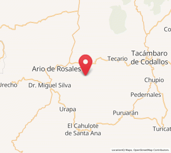 Map of El Chupadero, Michoacán