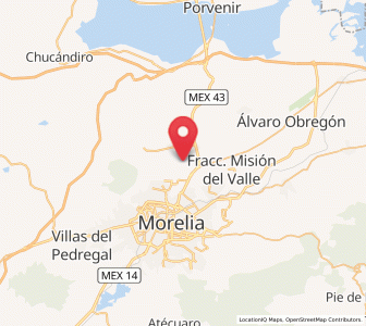 Map of El Colegio, Michoacán