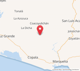 Map of El Coquillo, Guerrero
