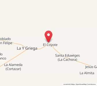Map of El Coyote, Sonora