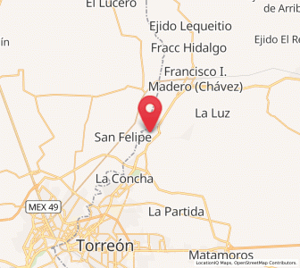 Map of El Cuije, Coahuila