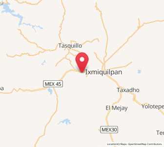 Map of El Deca, Hidalgo