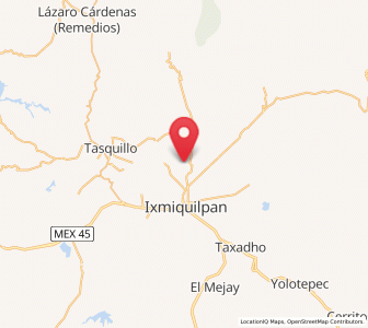 Map of El Durazno, Hidalgo