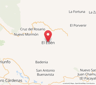 Map of El Edén, Chiapas