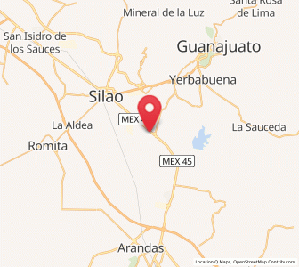 Map of El Espejo, Guanajuato