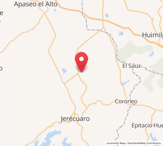 Map of El Fresno, Guanajuato