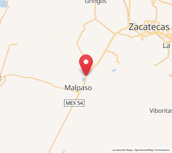 Map of El Fuerte, Zacatecas