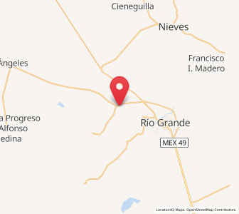 Map of El Fuerte, Zacatecas
