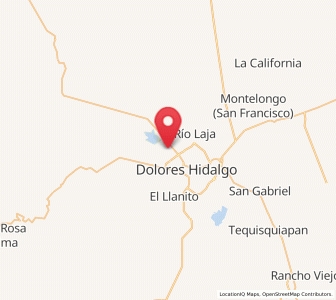 Map of El Gallinero, Guanajuato
