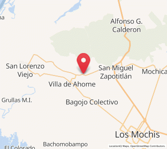 Map of El Guayabo, Sinaloa