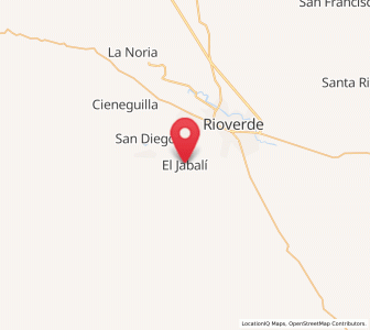 Map of El Jabalí, San Luis Potosí