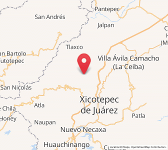 Map of El Jericó, Puebla