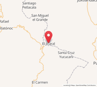 Map of El Jicaral, Oaxaca