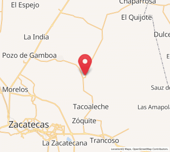 Map of El Lampotal, Zacatecas