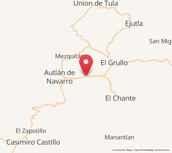 Map of El Mentidero, Jalisco