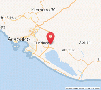 Map of El Metlapil, Guerrero