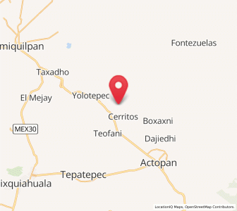 Map of El Mezquital, Hidalgo