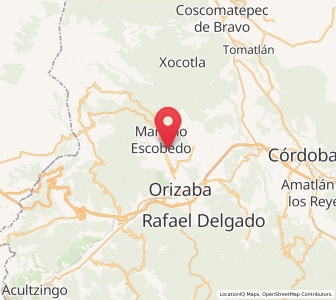 Map of El Mirador, Veracruz