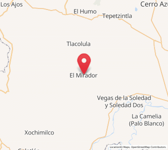 Map of El Mirador, Veracruz