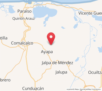 Map of El Novillero, Tabasco
