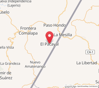 Map of El Pacayal, Chiapas