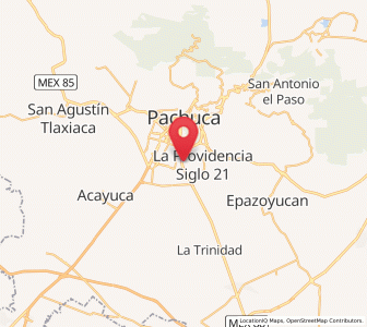 Map of El Paraíso, Hidalgo