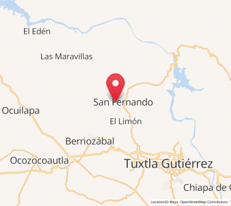 Map of El Portillo, Chiapas
