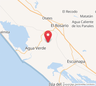 Map of El Pozole, Sinaloa