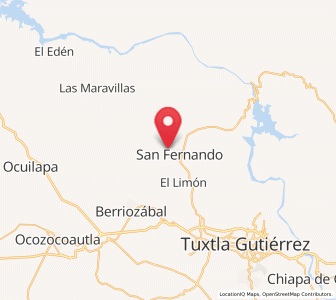 Map of El Progreso, Chiapas