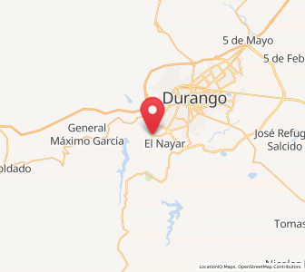 Map of El Pueblito, Durango