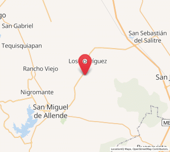 Map of El Puerto de Sosa, Guanajuato