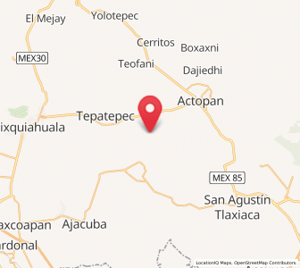 Map of El Puerto Lázaro Cárdenas, Hidalgo
