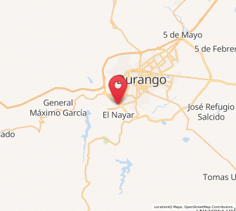 Map of El Refugio (El Conejo), Durango