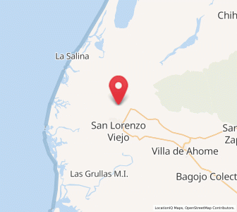 Map of El Refugio, Sinaloa