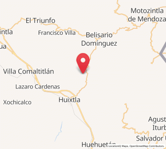 Map of El Retiro, Chiapas