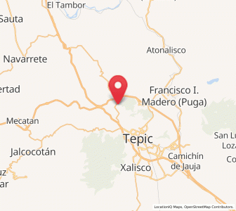 Map of El Rincón, Nayarit