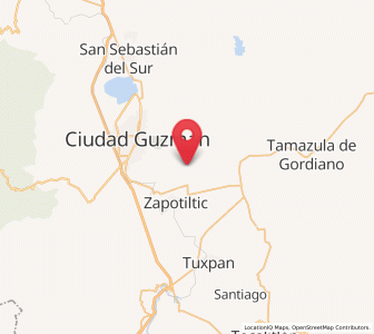 Map of El Rincón, Jalisco