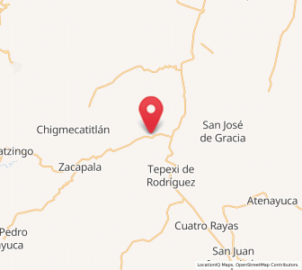 Map of El Rosario Xochitiopan, Puebla