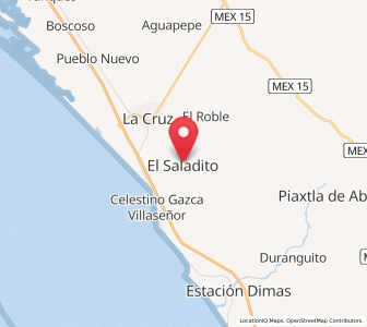 Map of El Saladito, Sinaloa